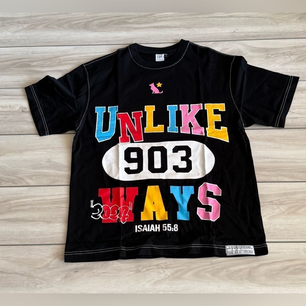 Unlike Ways Isaiah 55:8 Graphic Tee Black XL NWT